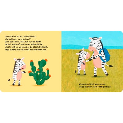 Zuhören macht schlau, kleines Zebra!