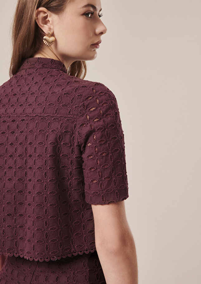 Chemise Cherylmarron en broderie anglaise