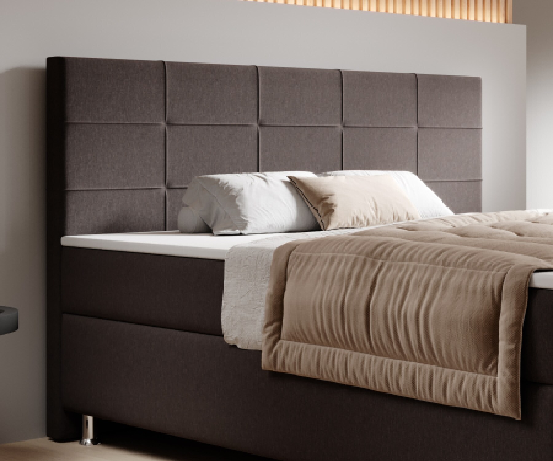 Boxspringbett Florenz 180x200cm versch. Farben - Braun