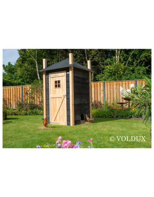 Voldux Hooiberg Mees - Kippenhok - 150x150x235 cm Zwart
