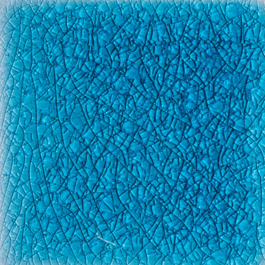 Fliese 'Craquele' kristallblau, L 5 cm, B 5 cm von fischer's lagerhaus