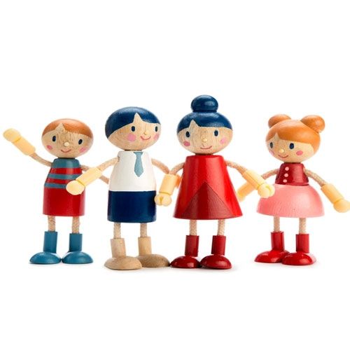 Tender leaf toys poppenhuispoppen familie - 13 cm