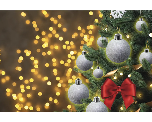 Grote XXL kerstboombal Lafiora Ø 30 cm zilver glitter