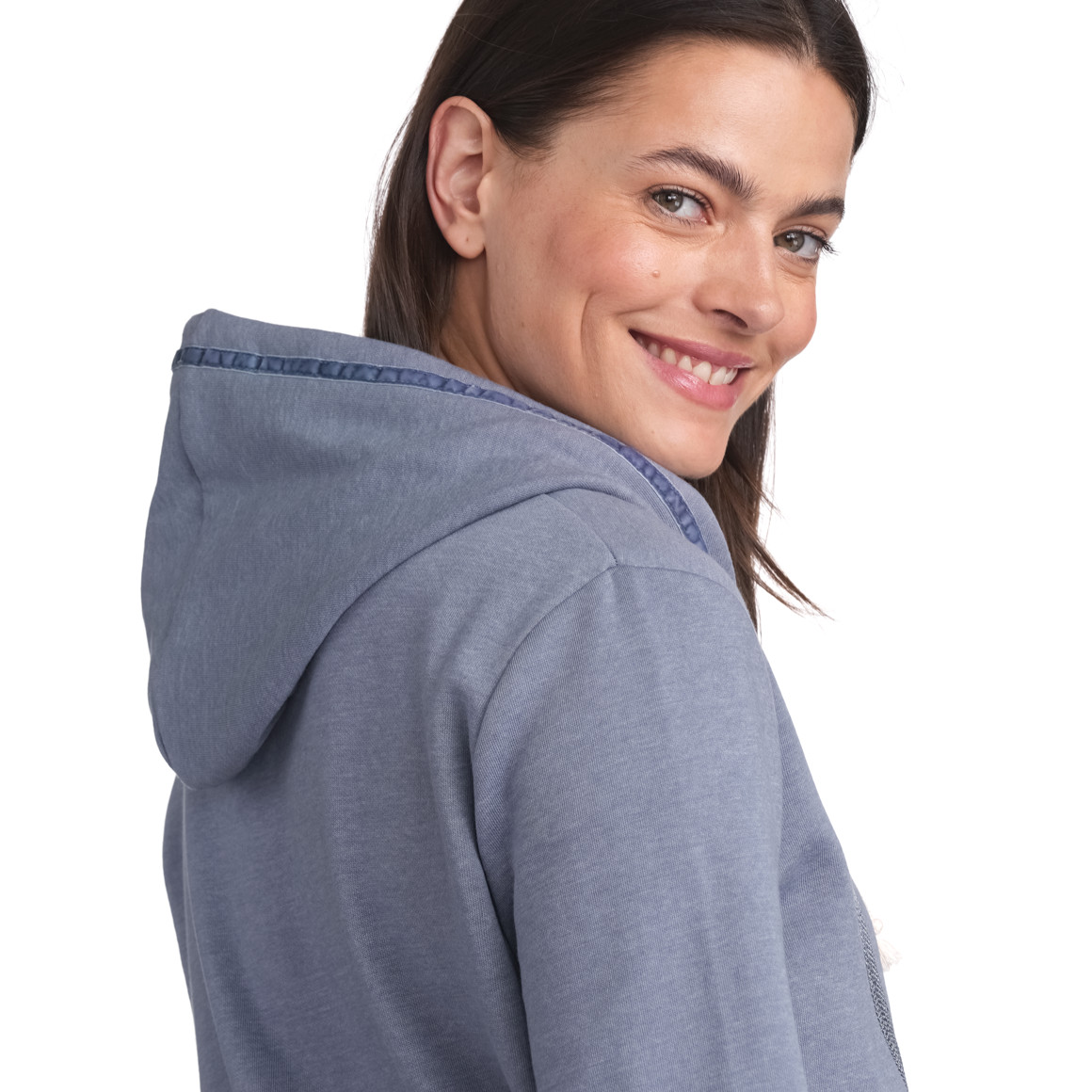 Gina Benotti Damen Sweatjacke mit Herz-Motiv hellblau