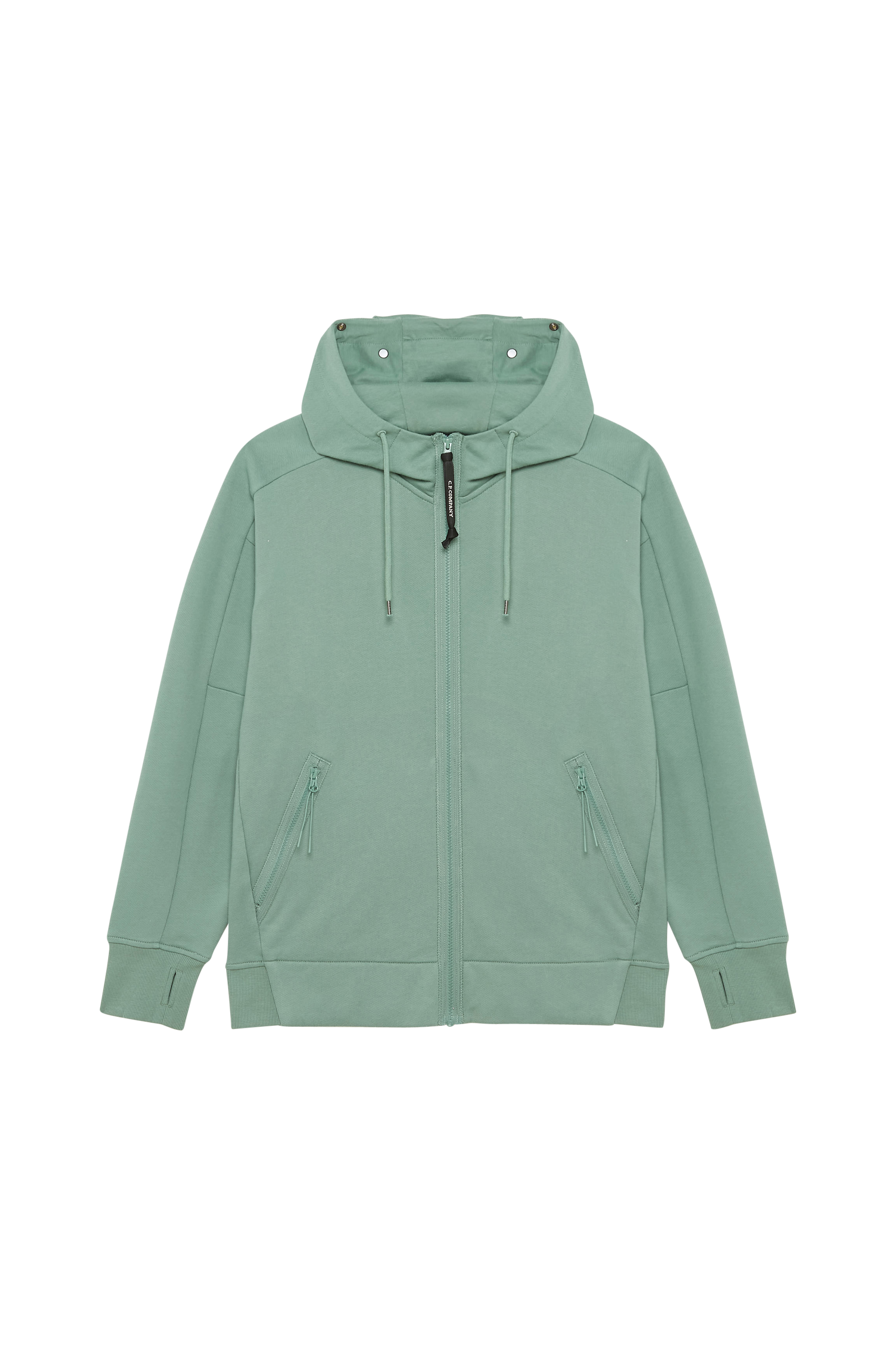 C.P. COMPANY Hoodie zippé DIAGONAL RAISED FLEECE  Vert