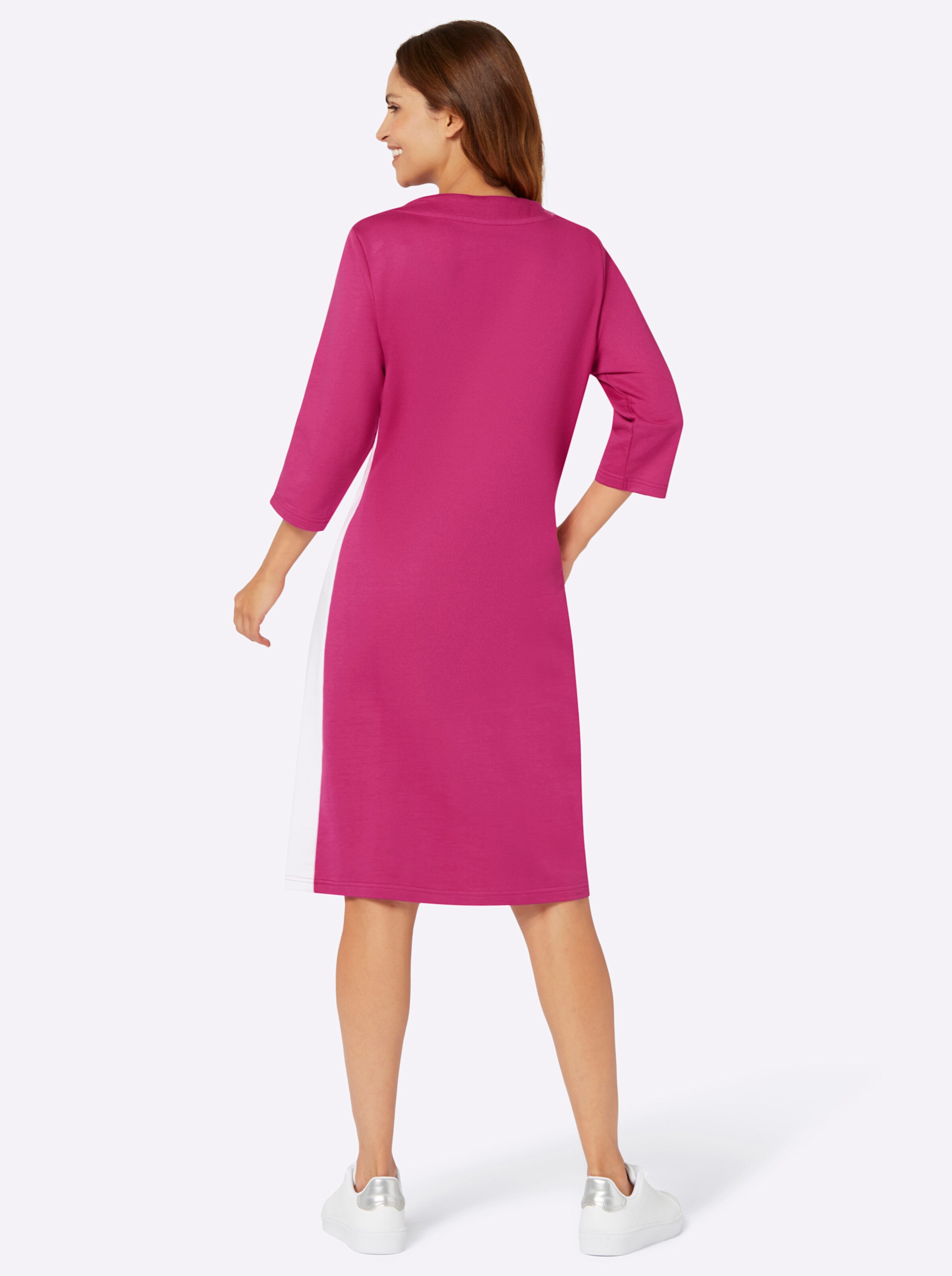 Sweatkleid in fuchsia