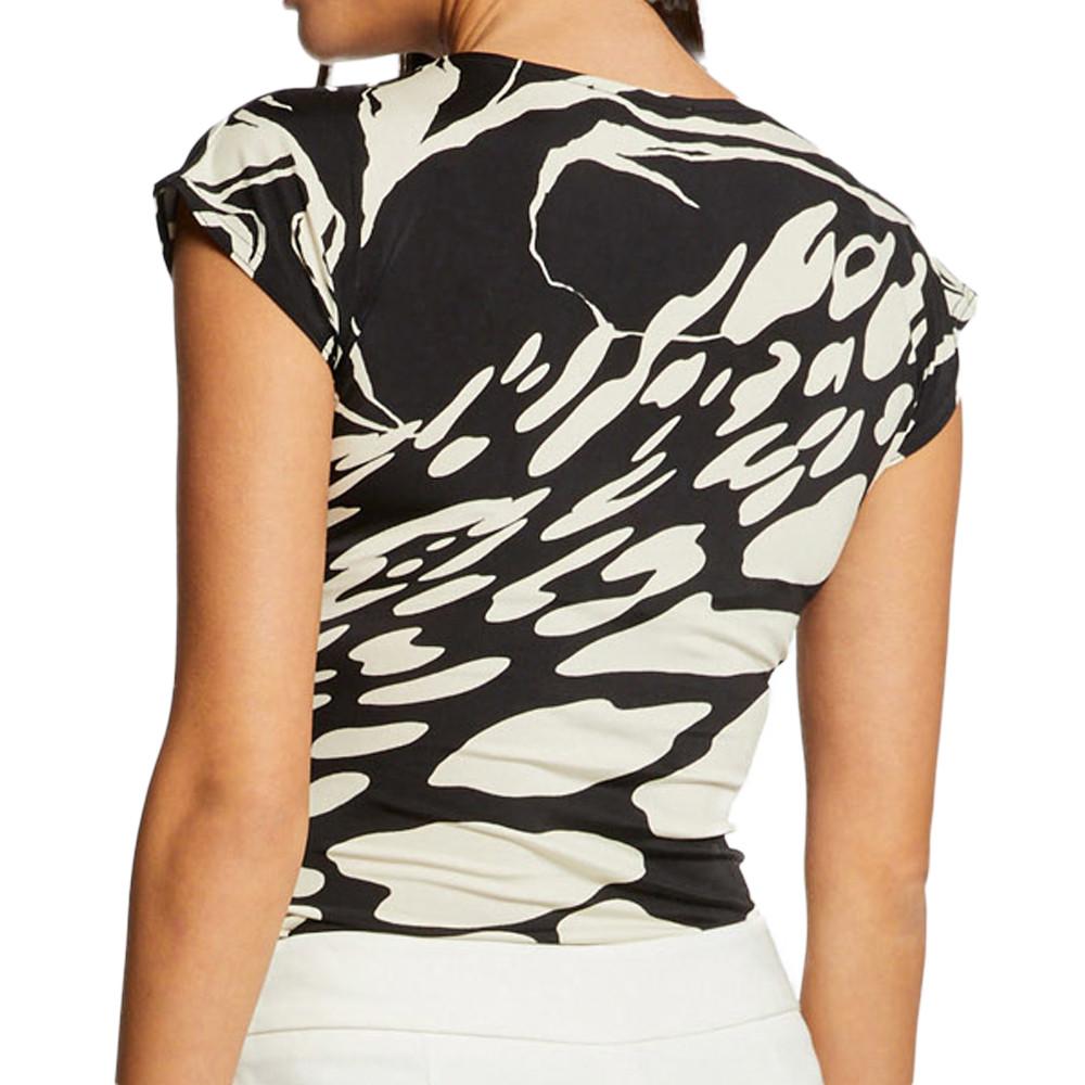 Morgan T-shirt Noir Imprimé Femme Morgan Duel