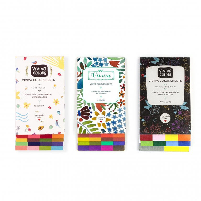 Viviva Aquarellfarbe Colorsheets, Set