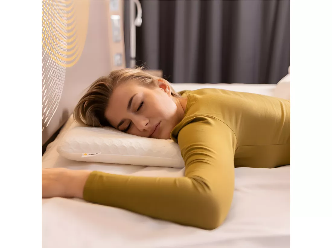 Oreiller EXTRA PLAT pour Personnes qui Dorment sur le Ventre S et taie en bambou Extra – 50x30x5,5 - INPHYSIO