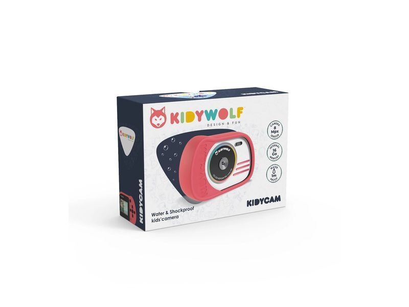 Kidywolf Foto- und Videokamera Rosa Kinderkamera mit Blitzfunktion
