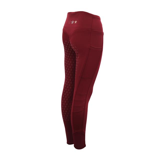 Paardrijlegging La Valencio LVWella Full Grip Kids Donkerrood