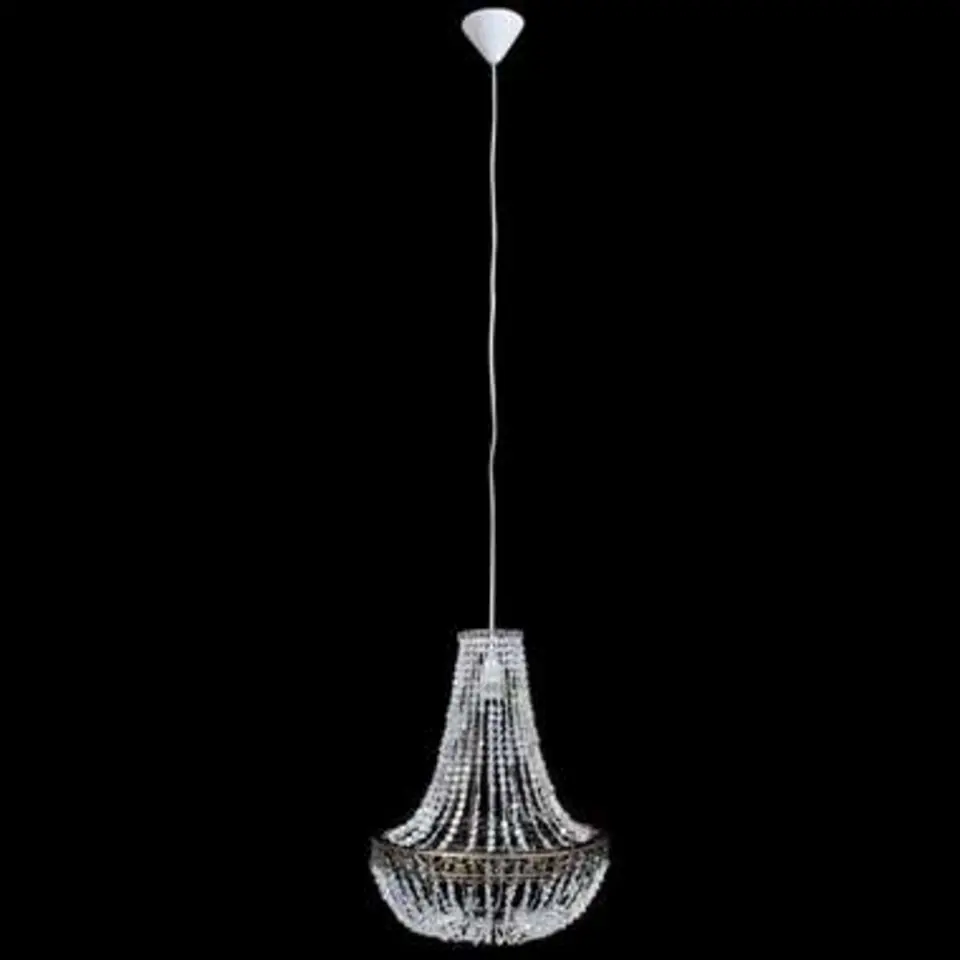 vidaXL - Plafondlamp - Transparent - Staal - 36.5 x 46 cm