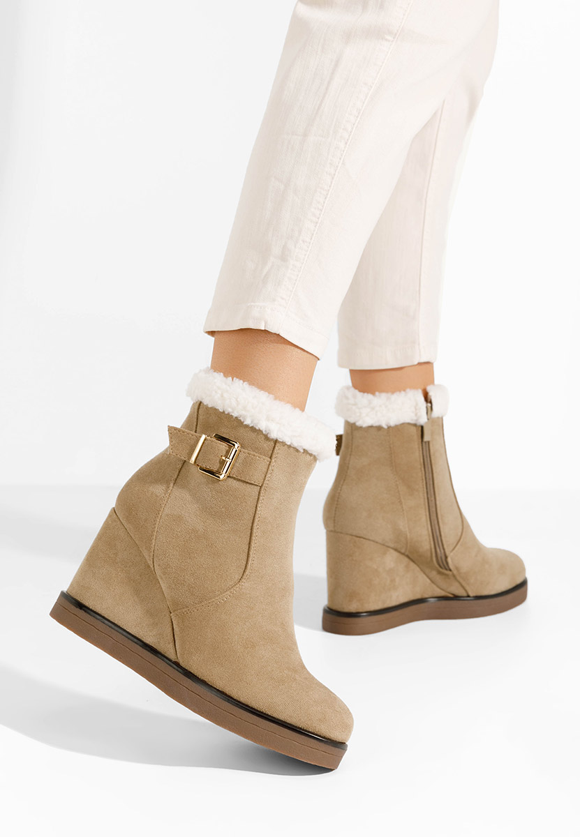 Bottines compensées kaki Biannca V2