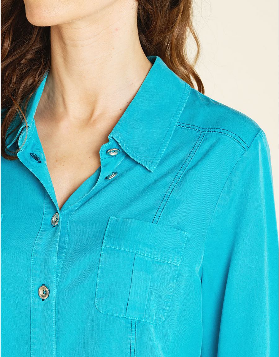 Chemise lyocell bleue