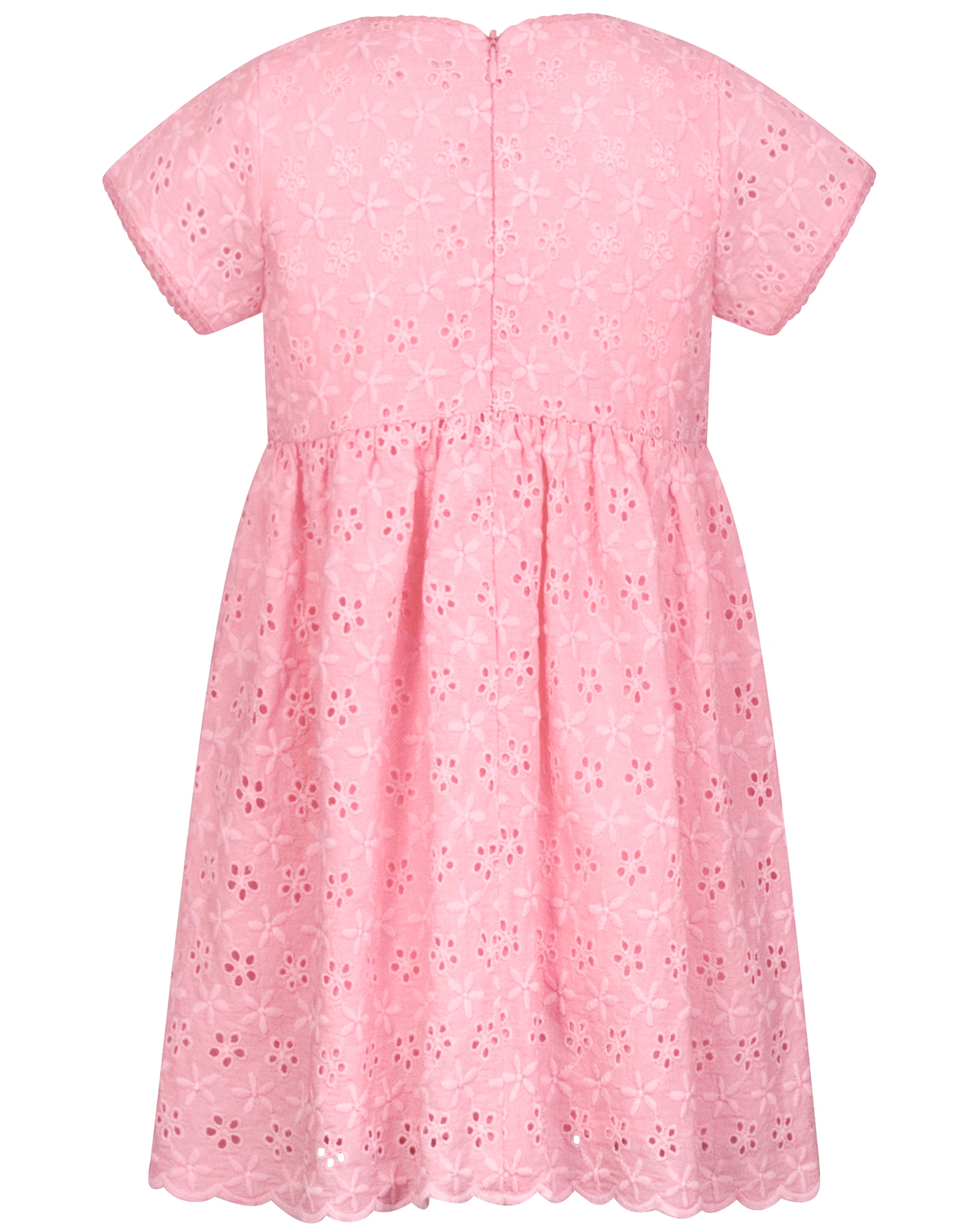 Kurzarmkleid FLOR gestickt in candy pink