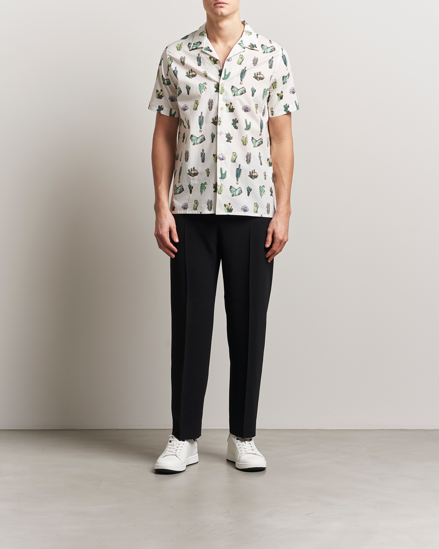 PS Paul Smith Cactus Line Up Short Sleeve Shirt White