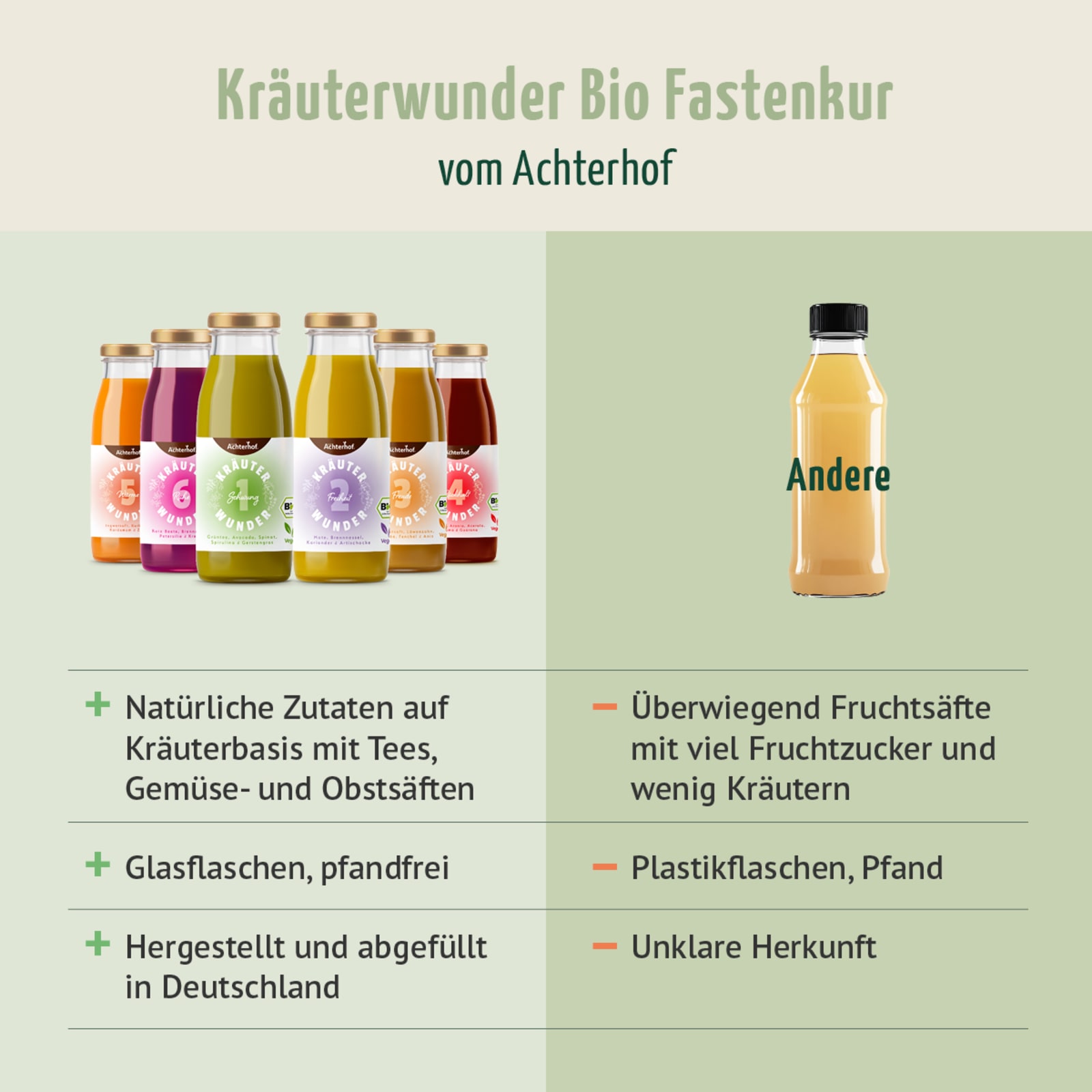 Kräuterwunder Bio Fastenkur 5 Tage (30 Flaschen)