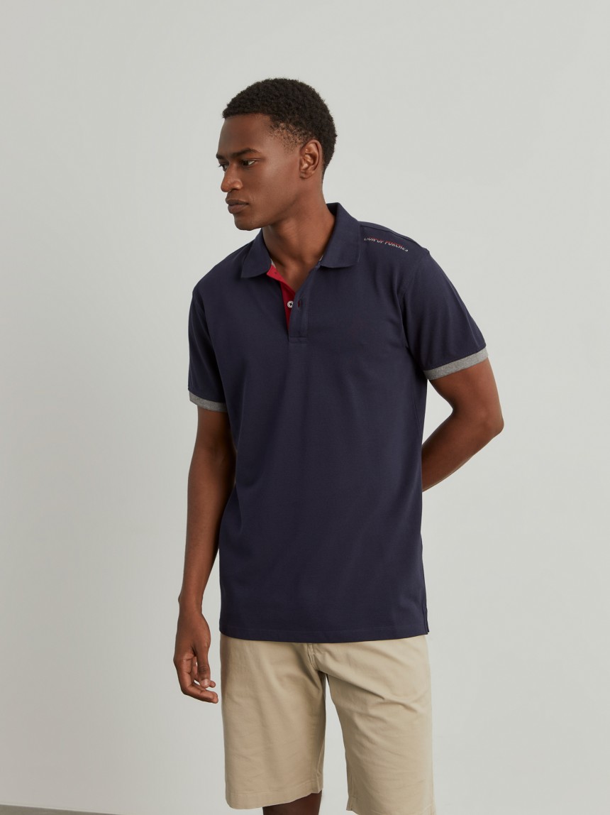 Polo piqué em algodão