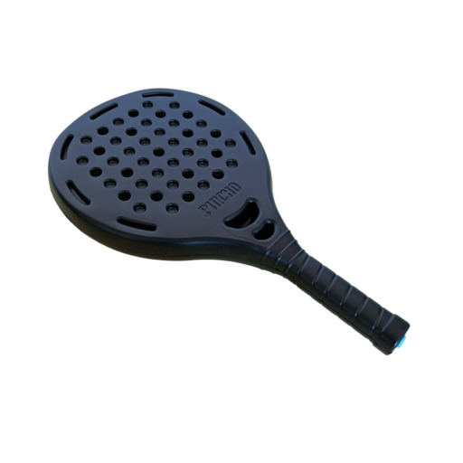 Conjunto de raquete de padel com cabo, estojo e 3 bolas.
