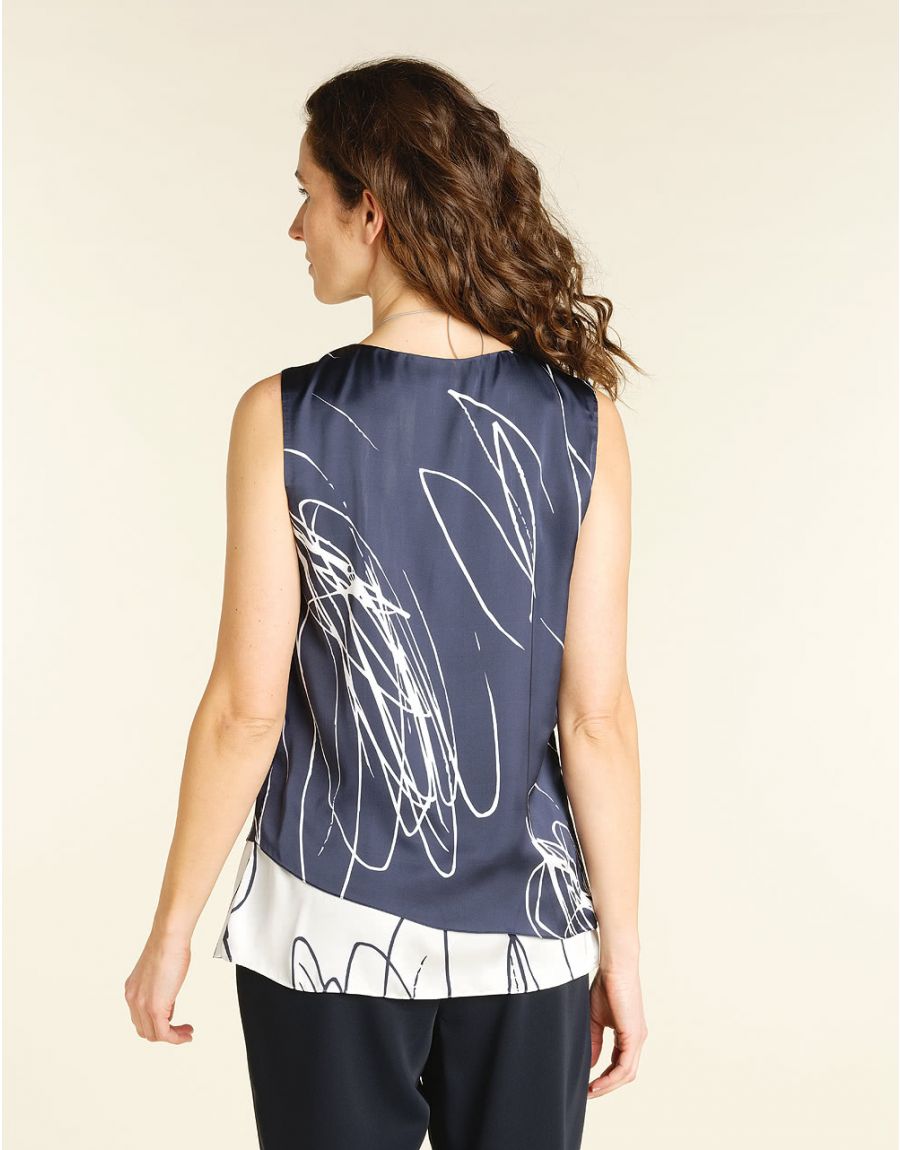 Top bleu marine chic