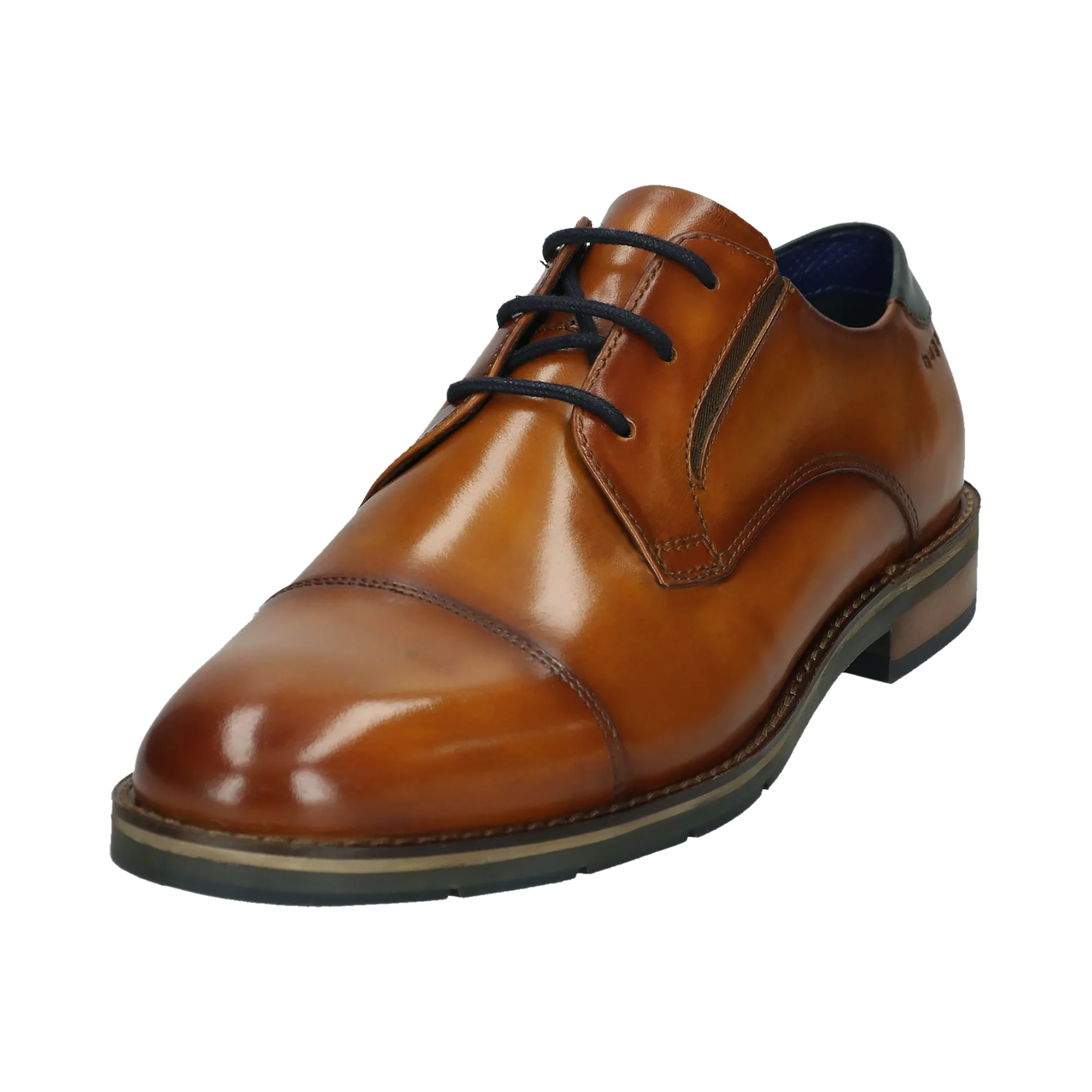 Leder Business Schnürer cognac
