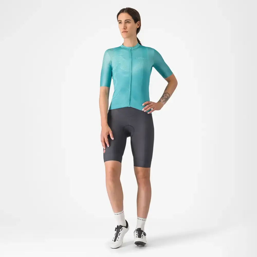Castelli Fantasia Fietsshirt Korte Mouwen Blauw Dames