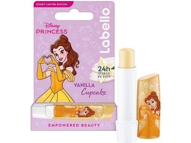 LABELLO Lippenpflege Belle Vanilla Cupcake 4.8 g Lippenpflege mit süssem Vanillearoma versorgt die Lippen 24 Stunden lang mit Feuchtigkeit