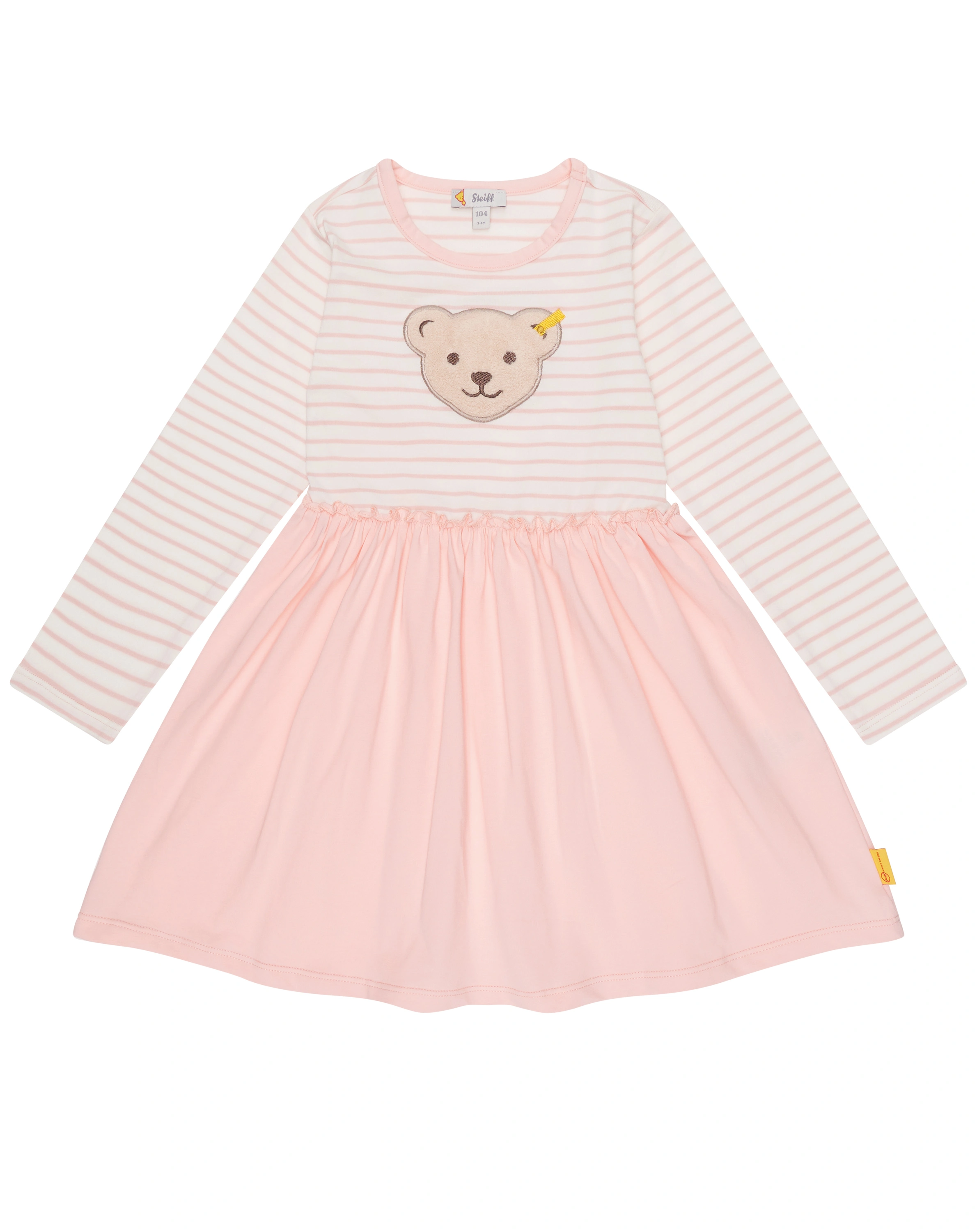 Langarm-Kleid CILLY gestreift in seashell pink