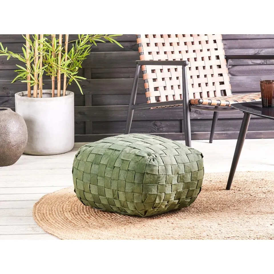 BODLA - Buitenpoef - Groen - 50 x 50 cm - Synthetisch materiaal