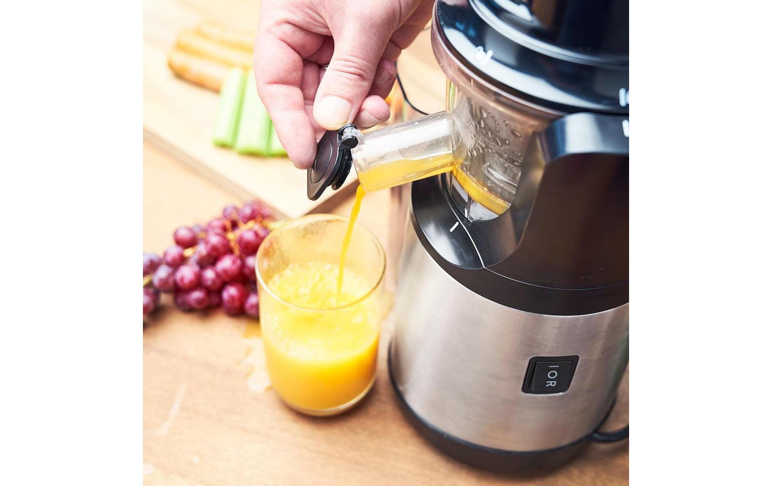 Slow Juicer Advanced vital Schwarz/Silber<br>Slow Juicer für alle Obst- und Gemüsesorten