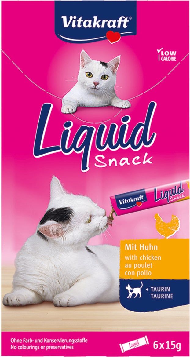 Vitakraft kattensnack Liquid kip en taurine 15 g 6 stuks
