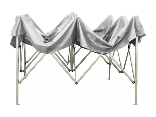 Gazébo pliant pliant 2X2 Blanc recouvert de PVC imperméable