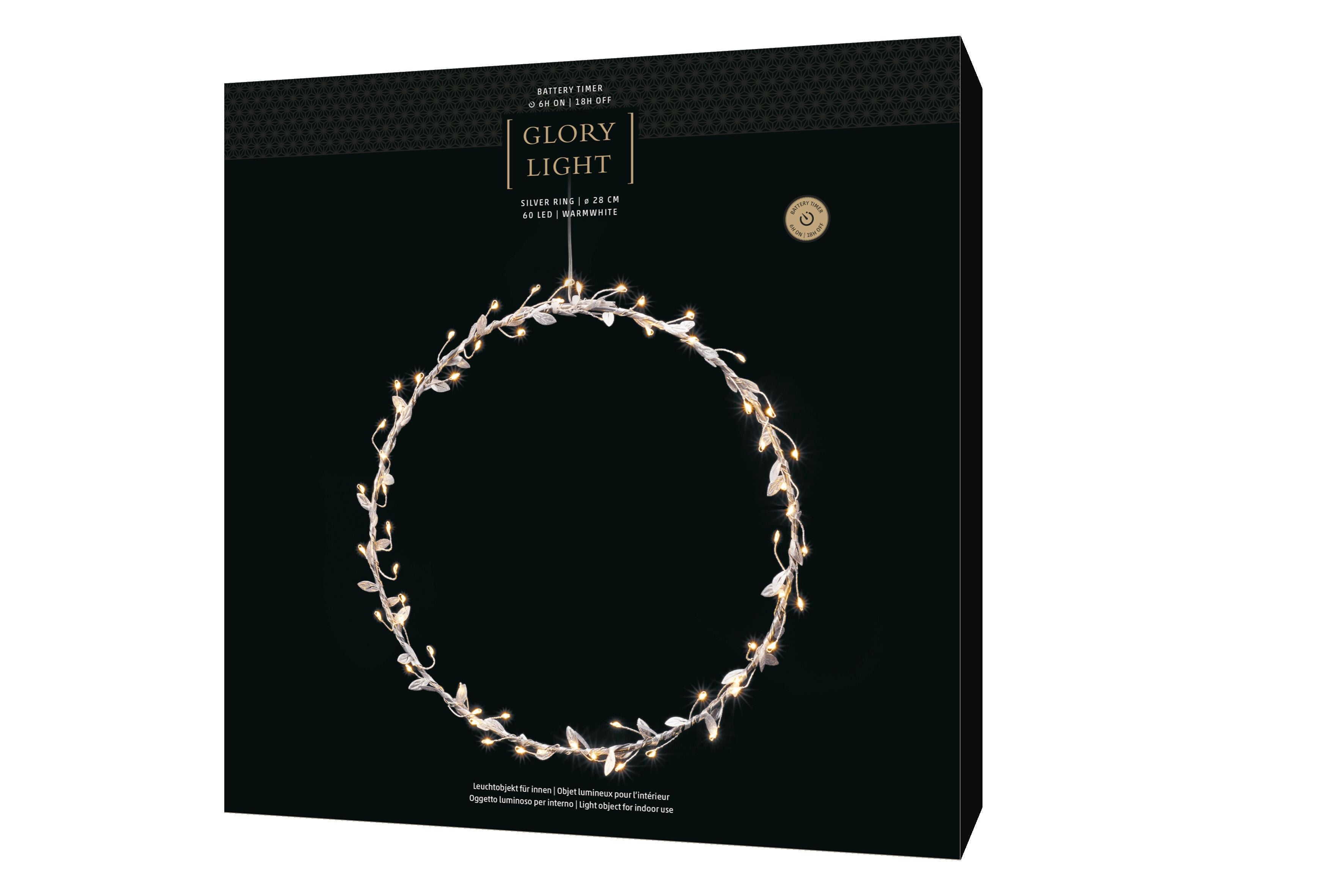 SILVER RING LED Licht - Transparent / B: 2.3 cm x H: 28.5 cm