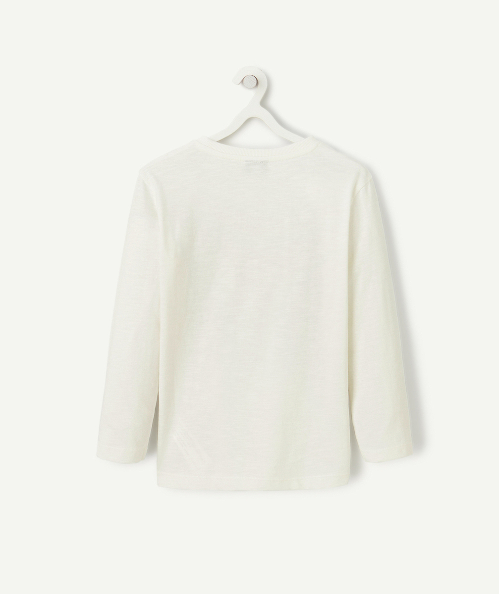 t-shirt manches longues garçon en coton bio blanc thème san diego