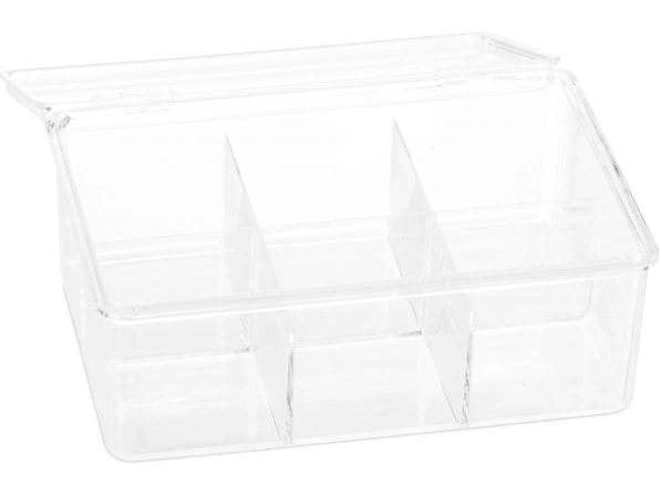 relaxdays Teebeutel-Box Transparent Teeorganizer für die Teebeutel