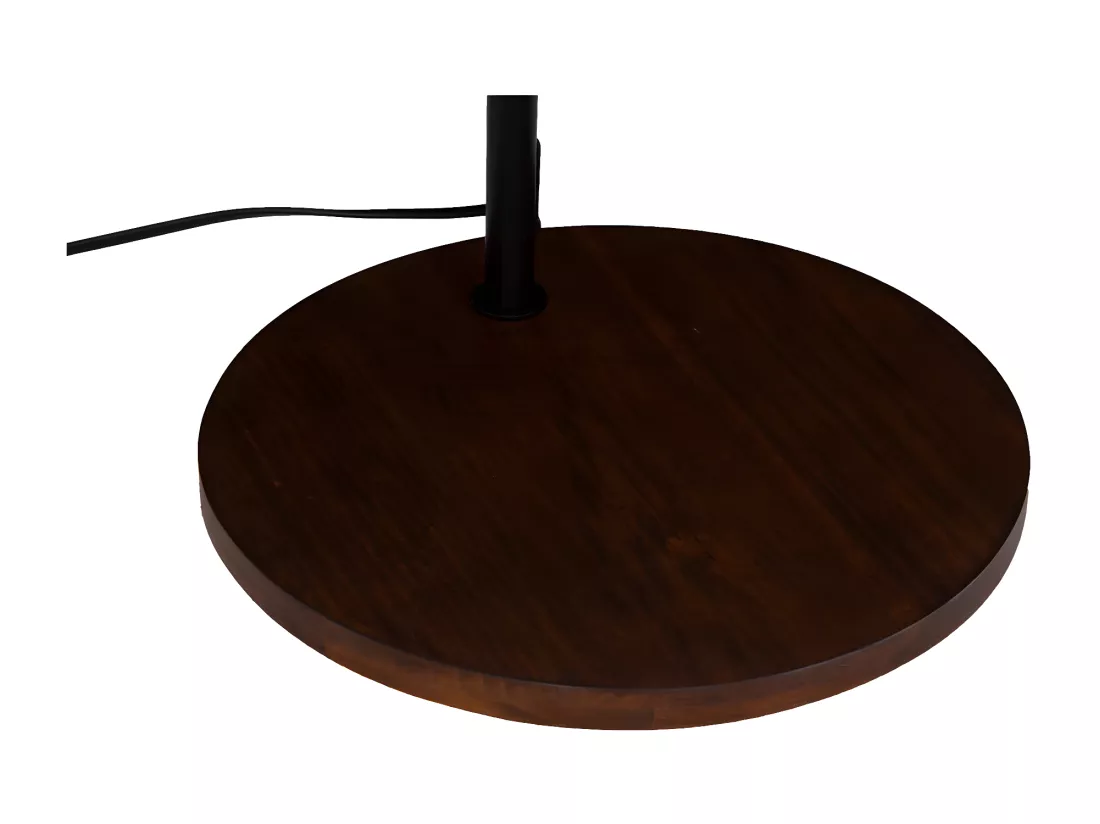 Lampadaire en Bois et métal Noir H 163 cm