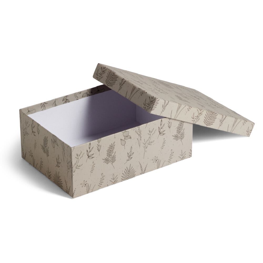 Boîte rectangulaire en carton imprimé 28x13xH10cm