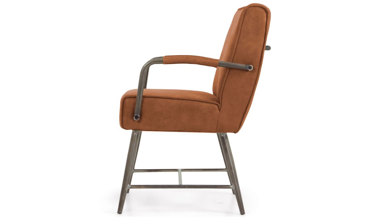 Eetstoel Cognac Belmonte B45 x D62 x H86 cm