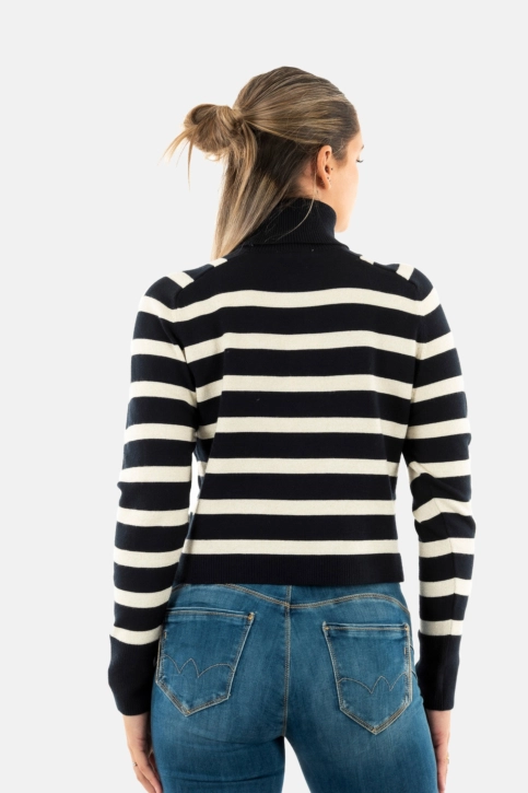 Pull hiver morgan mlagon marine/ivoire