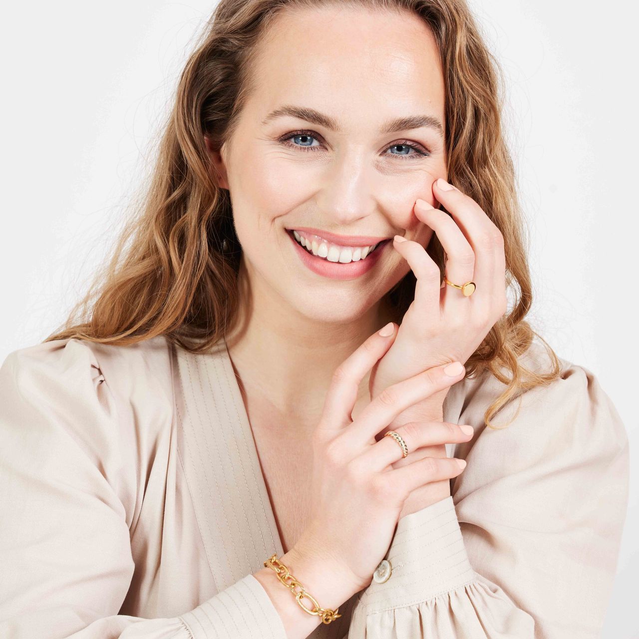 Stalen goldplated ring disc