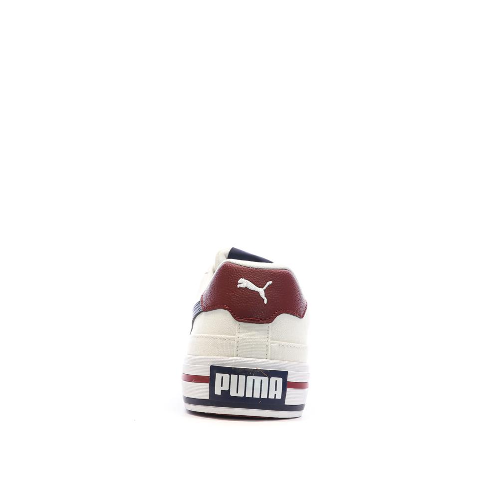 Puma Baskets Blanches/Marine Homme Puma Court Classic