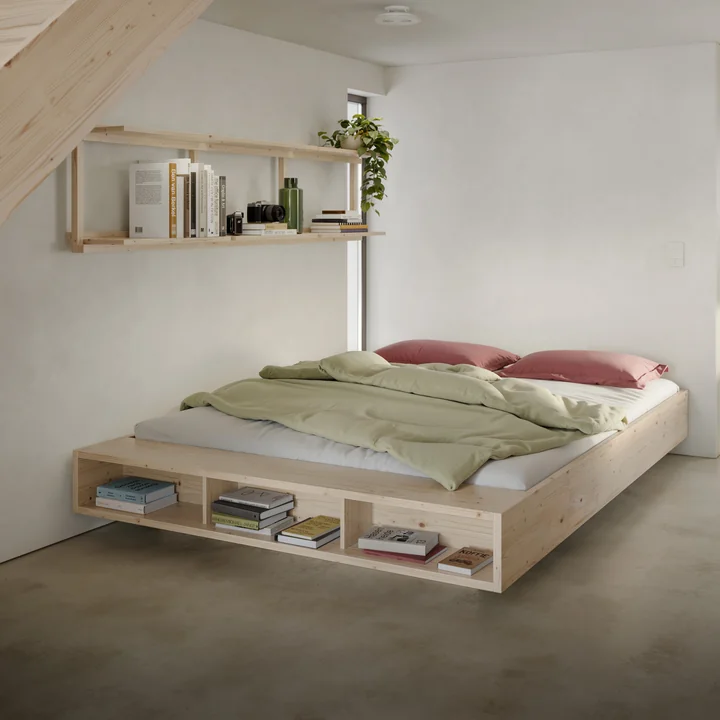 Karup Design - Groove Wandregal, Wide, H 47,5 x 192 cm, Kiefer natur