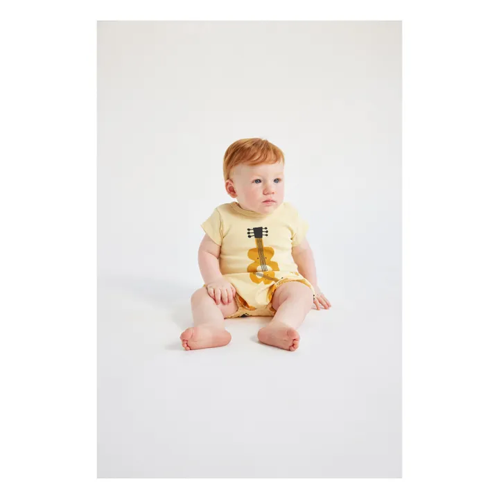 Bobo Choses Body Coton Bio Guitare | Jaune