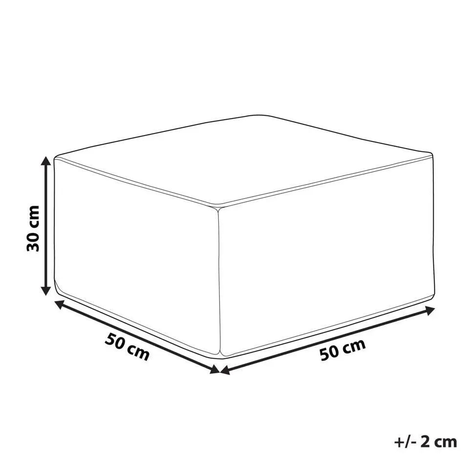 MUKKI - Poef - Grijs - 50 x 50 cm - Polyester
