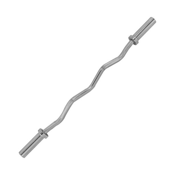 Tunturi Curlbar Olympic Spring 120cm - Chrome