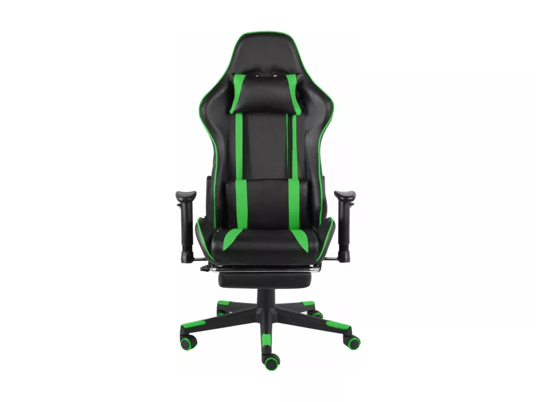 Chaise de jeu pivotante avec repose-pied Vert PVC