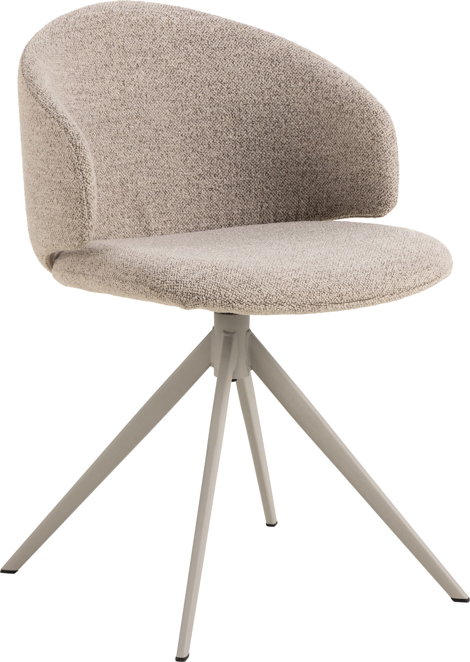 JAMILA Stuhl - Beige / B: 53.0 cm x T: 54.0 cm x H: 78.0 cm