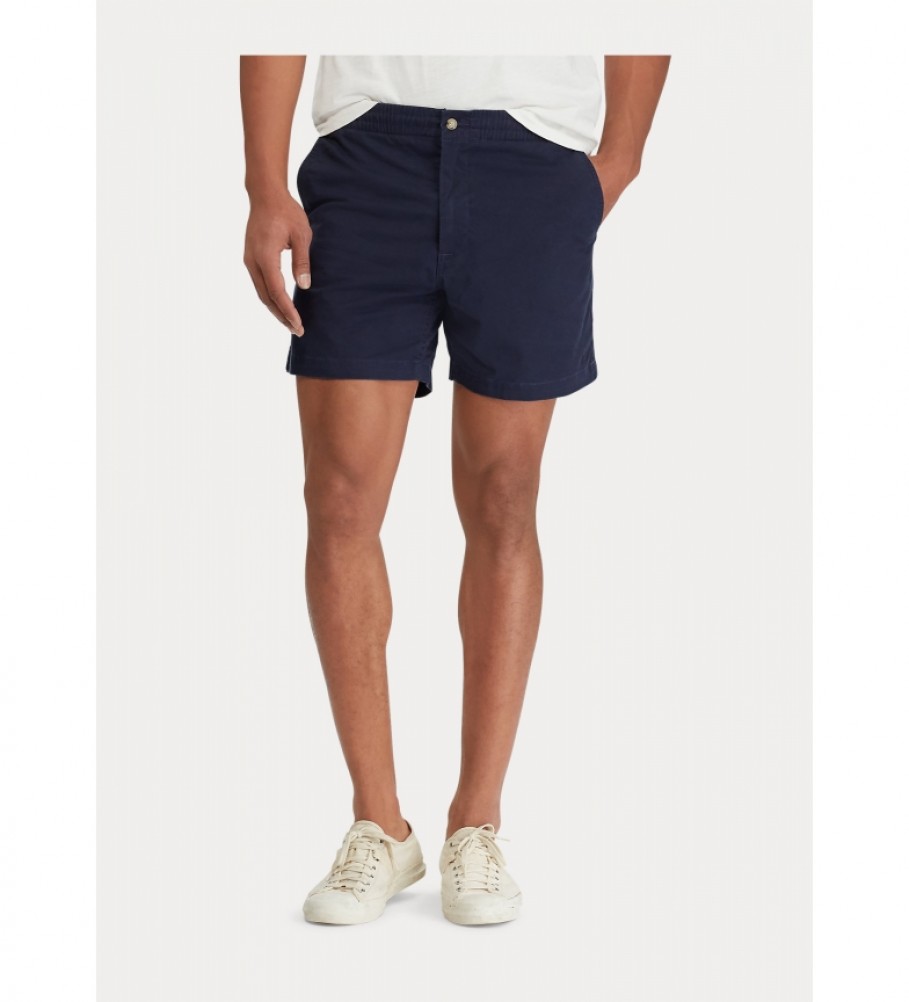 Calções polo Ralph Lauren em sarja azul-marinho