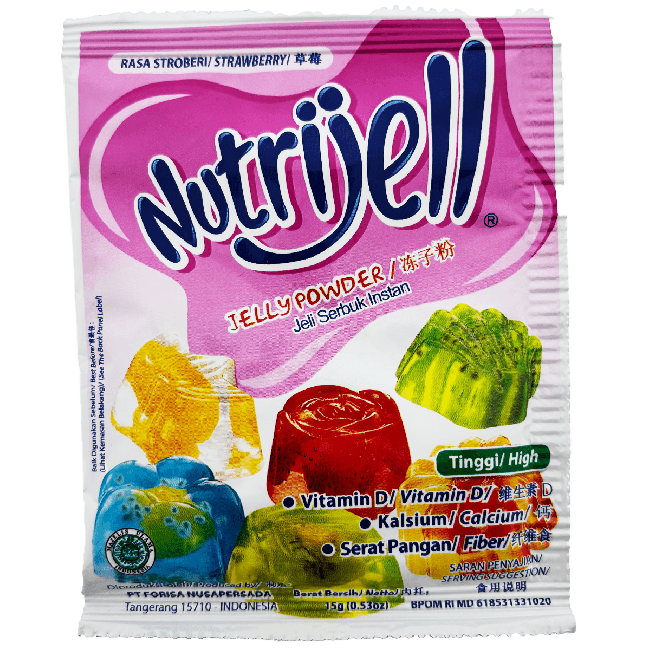 Nutrijell Gelei Poeder Aardbeiensmaak 15g