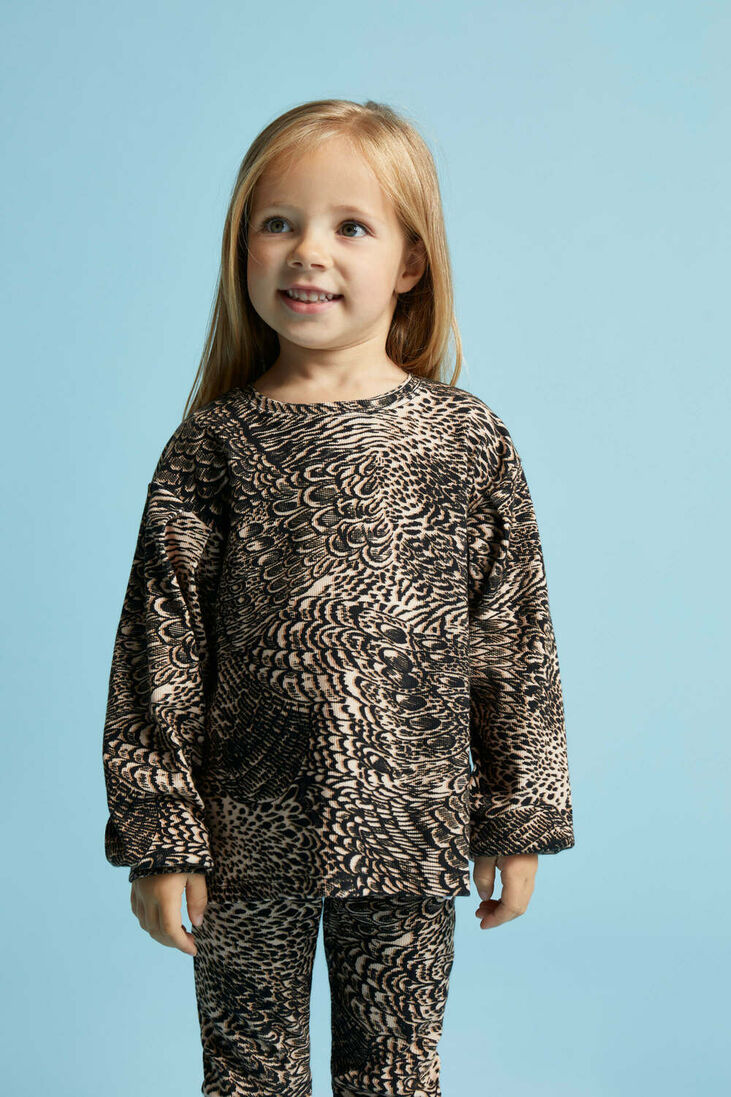 ALIX MINI bruine alix mini  knitted feather animal top